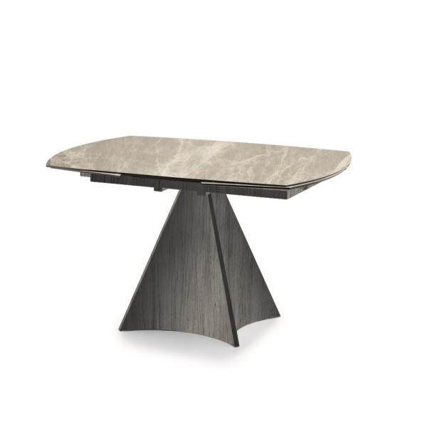 Tavolo allungabile Tornado piano girevole in gres