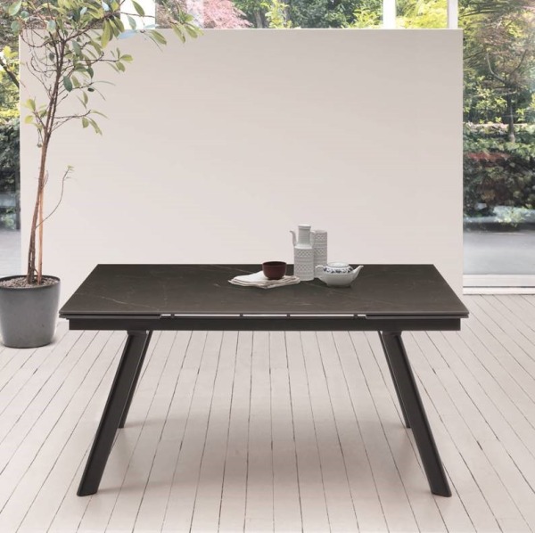 Tavolo allungabile piano in gres porcellanato...